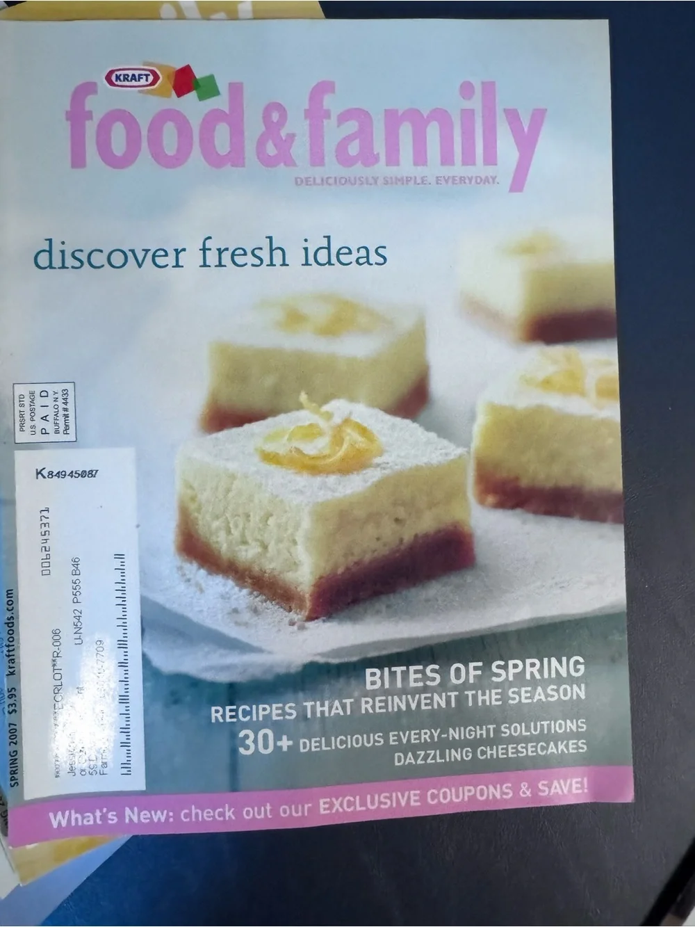 Kraft Food & Family Magazine Lot of 5 Recipe Cookbooks 2007-2008 Collection